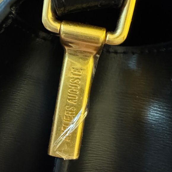 Ateliers Auguste Black Crossbody Bag with Gold Accent NEW - Picture 4 of 16